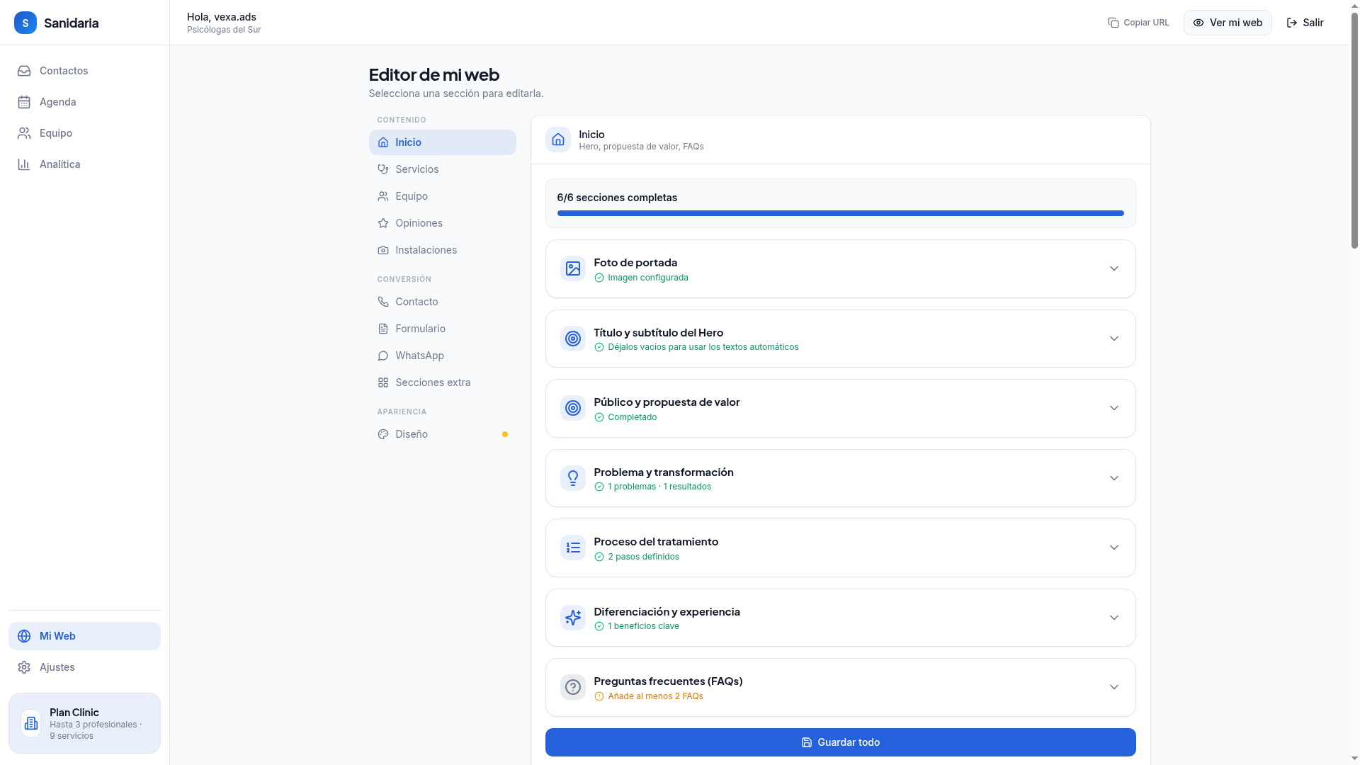 Editor visual sencillo para gestionar tu web sin agencias
