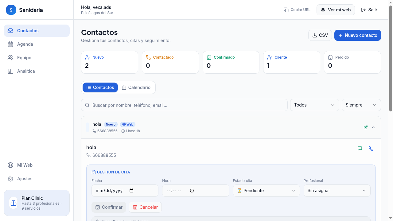 Sistema de notificaciones por email con alertas de nuevos leads